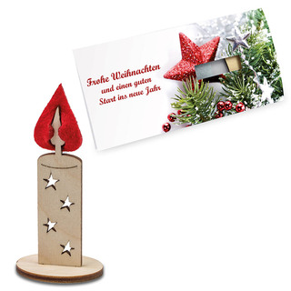 Steckfiguren-Karte Filz - Kerze 4/4-c