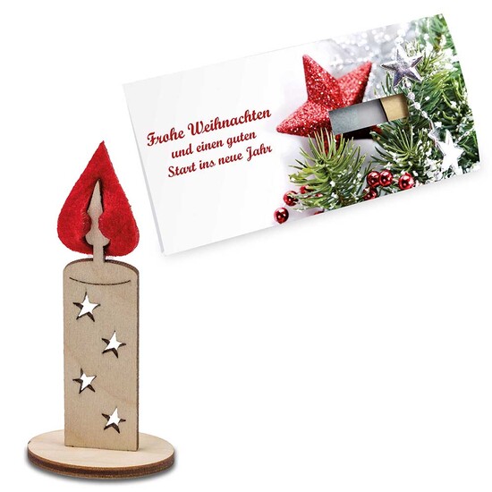 Steckfiguren-Karte Filz - Kerze 4/4-c