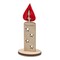 Steckfiguren-Karte Filz - Kerze 4/4-c