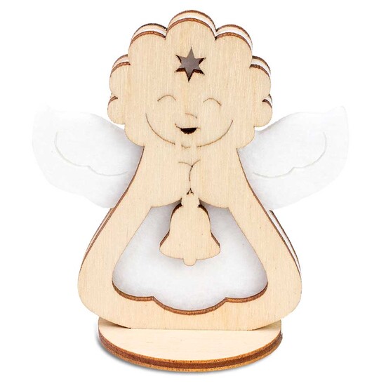 Steckfiguren-Karte Filz Premium - Engel Premium 4/4-c