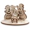 3D Holzpuzzle-Karte - Schneemann-Familie mit Lasergravur