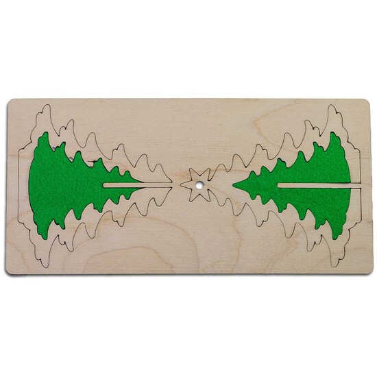3D Holzpuzzle-Karte - Holz-Filz Tanne