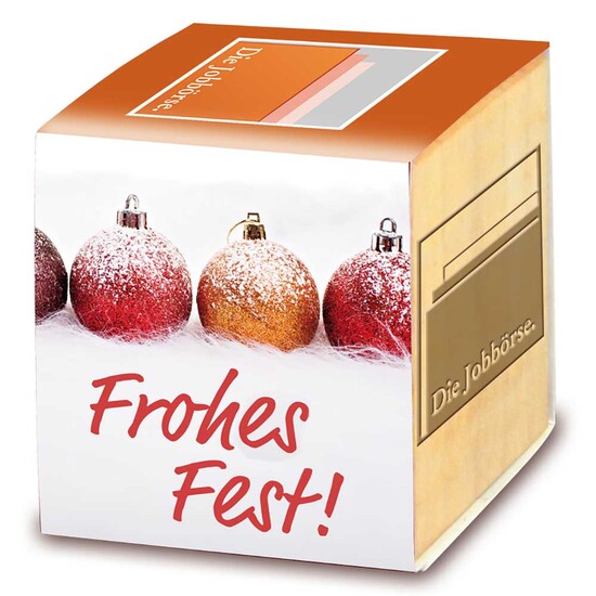 Pflanz-Holz Maxi Xmas mit Fichtensamen - Fichte, 1 Seite gelasert