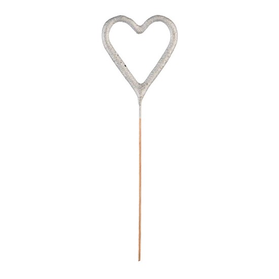 Wondercandle Mini mit Wondercard - Herz, silber