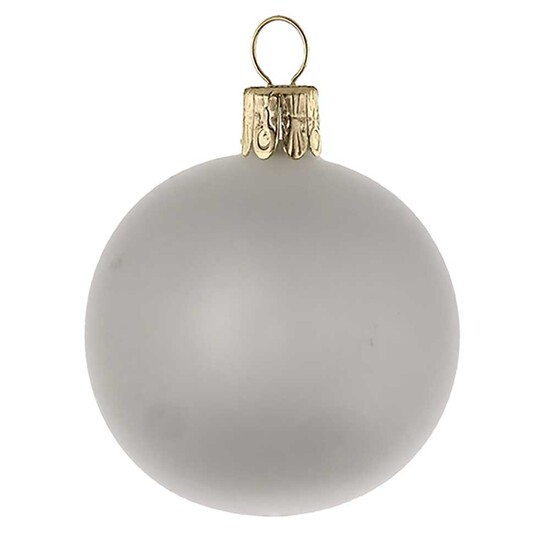 Traditionelle Glaskugel - matt-weiß #104