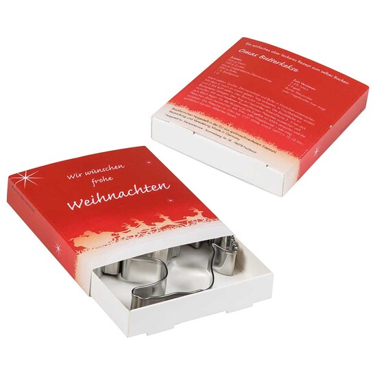 Backförmchen Premium-Box - Xmas - Herz + Elch