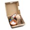 Geschenk-Set Xmas - V6 - Tontöpfchen mit Fichtensamen, Schoko-Nikolaus, Backförmchen Tannenbaum, Handschmeichler