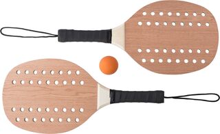 Tennisset aus Rosenholz Sergio