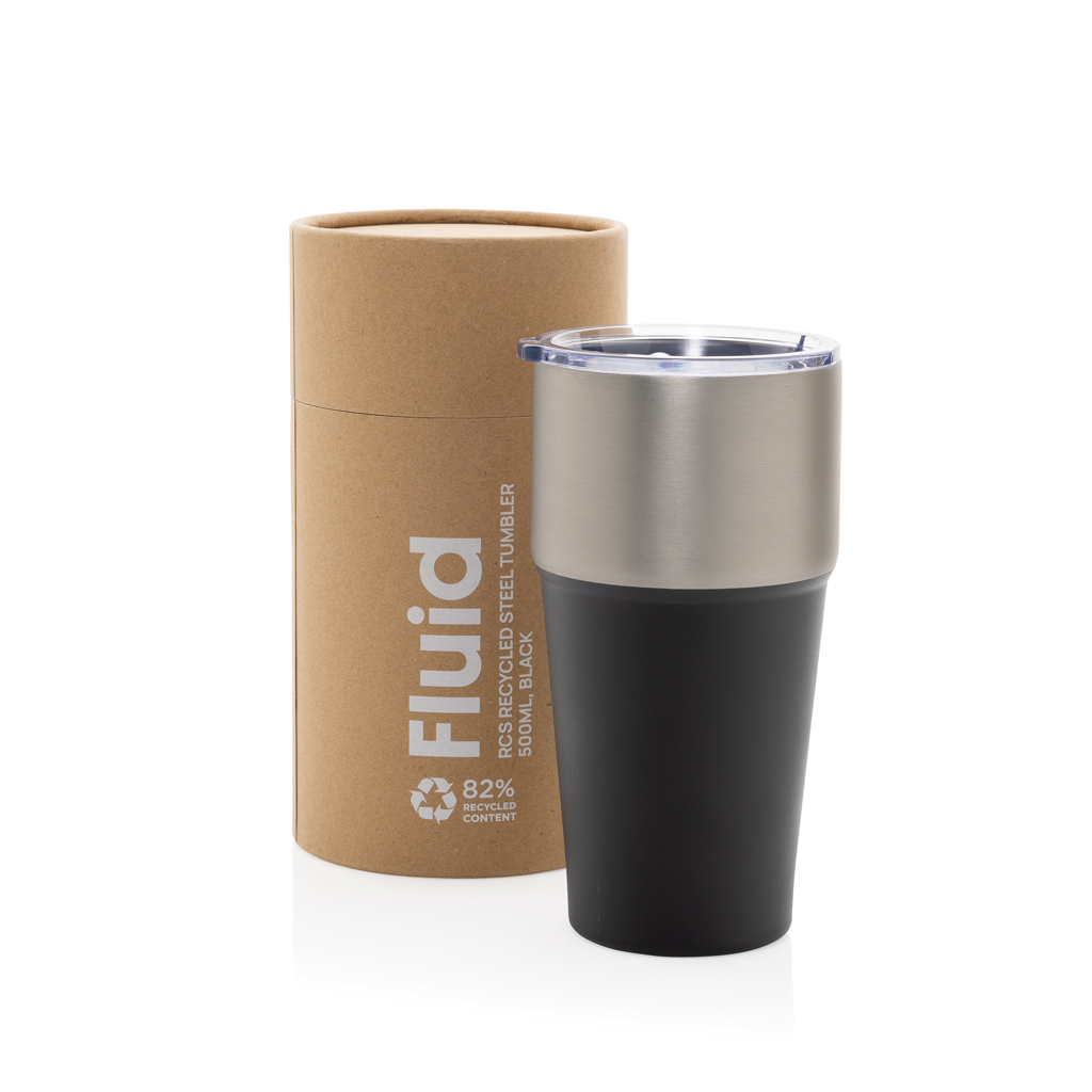 Fluid Becher aus RCS-zertifiziert recyceltem Stahl, 500ml