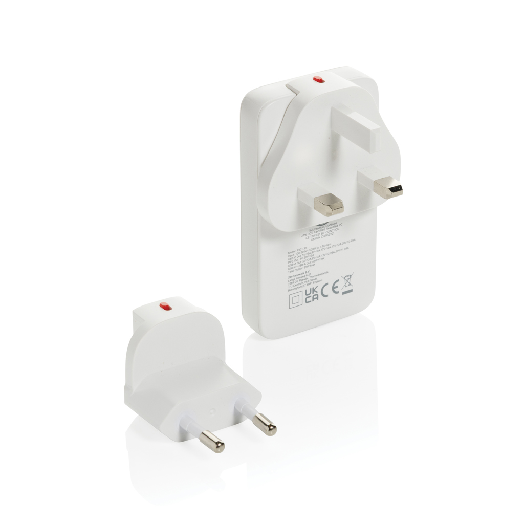 Fluxo flaches RCS 65W GaN-Ladegerät mit Stecker-Adaptern