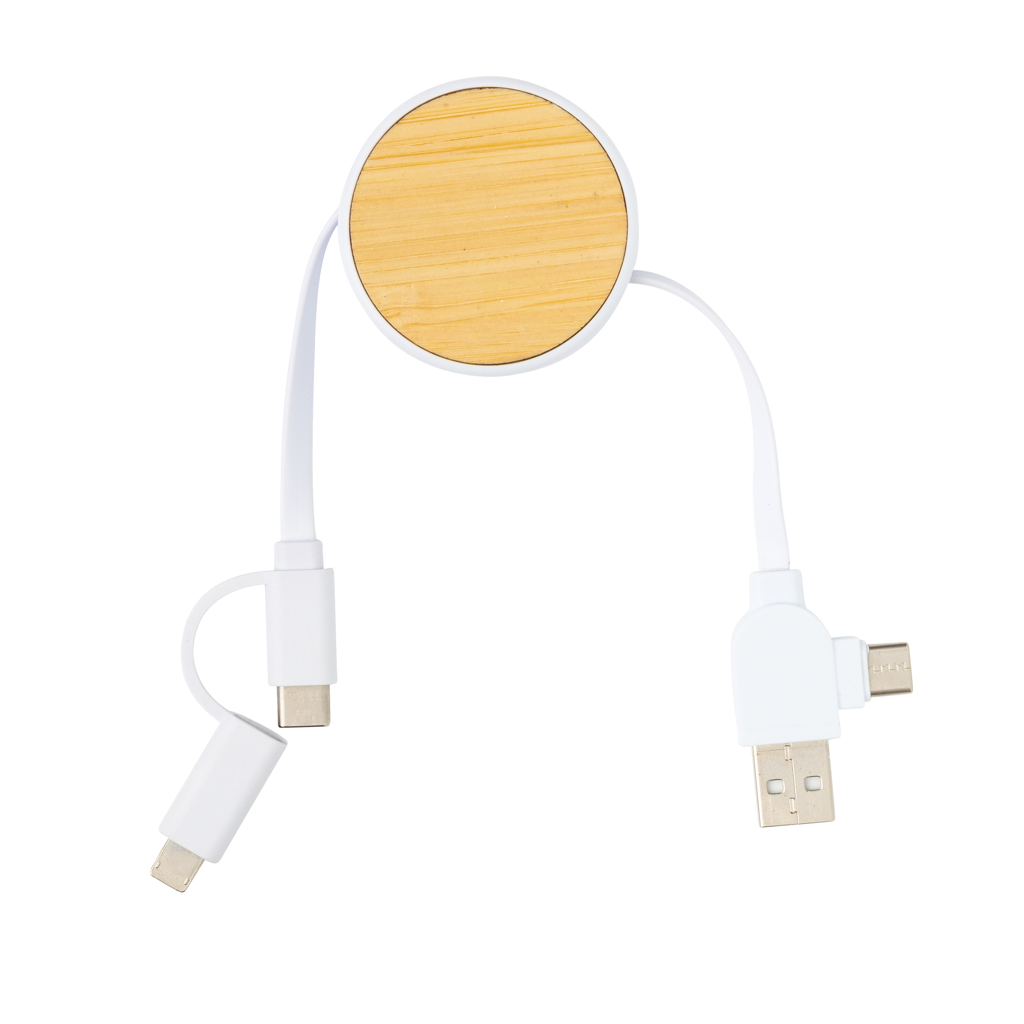 Ontario ausziehb. 4-in-1 Kabel aus RCS recyceltem Kunststoff