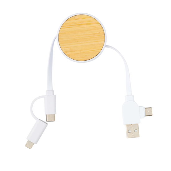 Ontario ausziehb. 4-in-1 Kabel aus RCS recyceltem Kunststoff