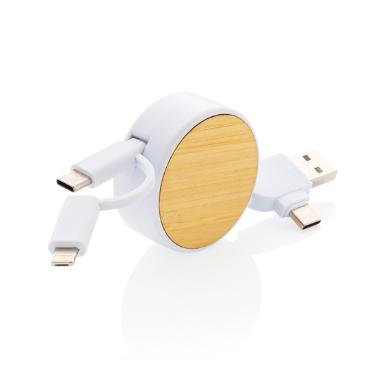 Ontario ausziehb. 4-in-1 Kabel aus RCS recyceltem Kunststoff