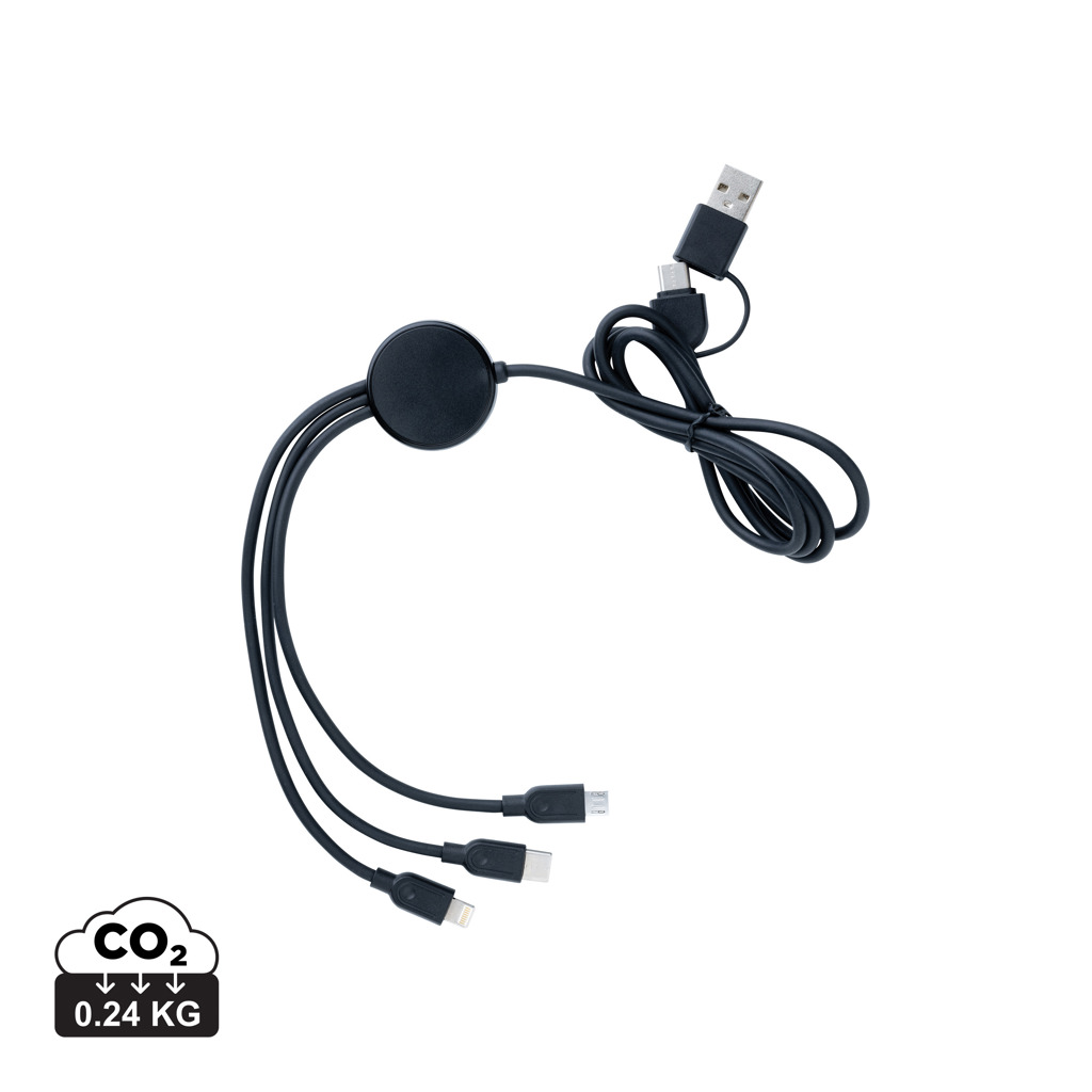 4-in-1 60W-Kabel aus RCS rec. TPE und recyceltem ABS