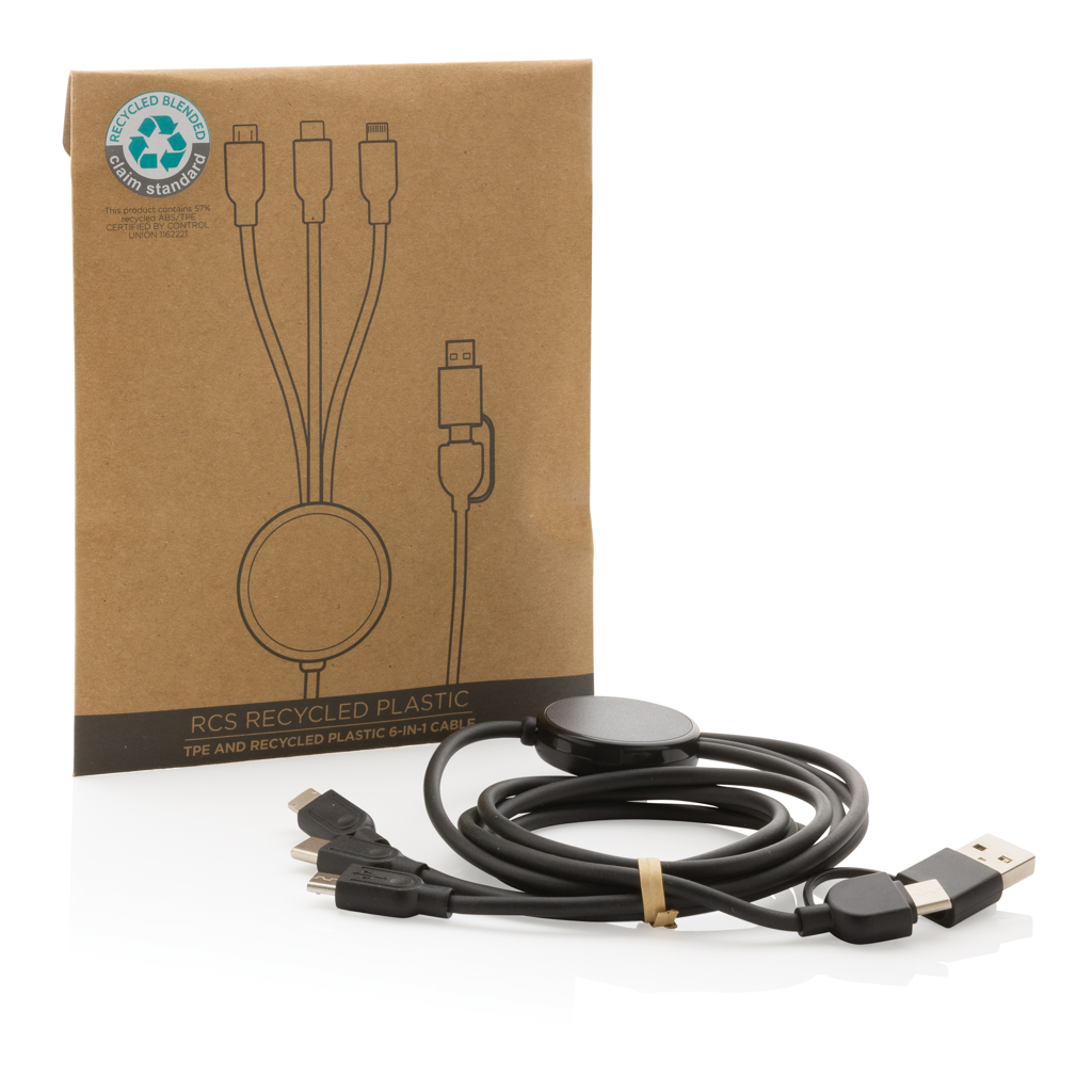 4-in-1 60W-Kabel aus RCS rec. TPE und recyceltem ABS