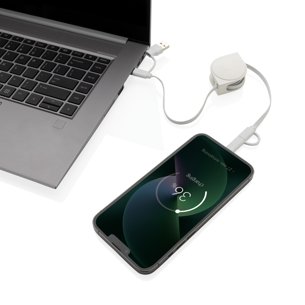 4-in-1 Kabel aus TPE und RCS Standard recyceltem Kunststoff