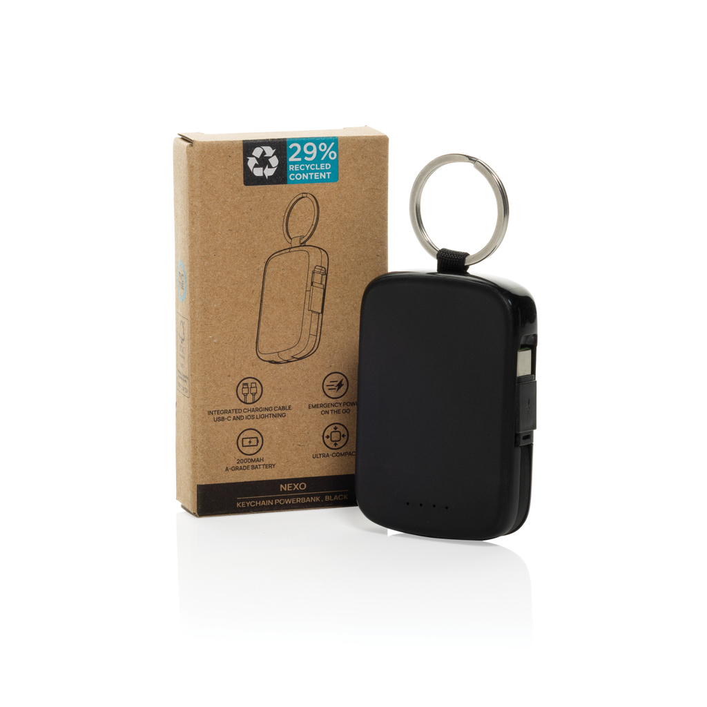 Nexo RCS Key-Chain-Powerbank 2.000mAh mit integr. Kabeln