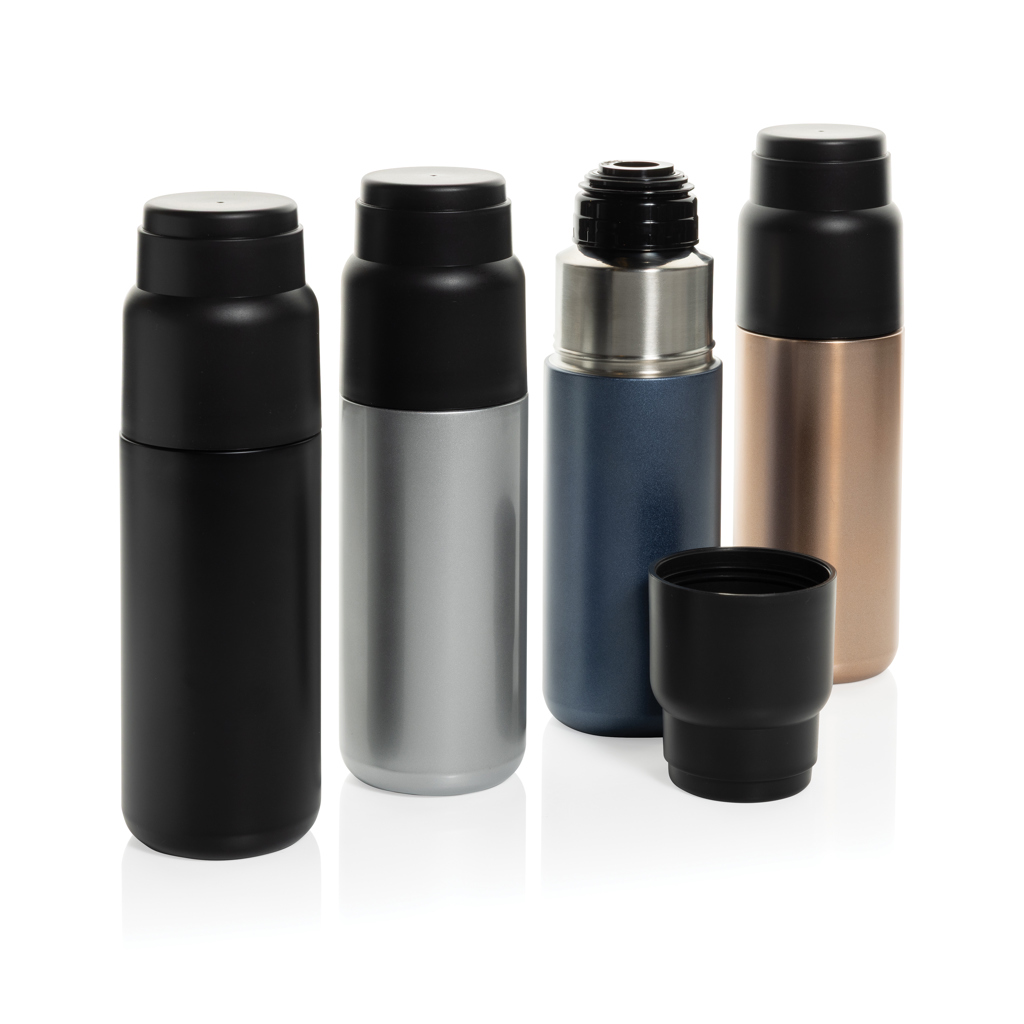 Thermocup RCS – recycelte Thermosflasche mit Becher, 500ml