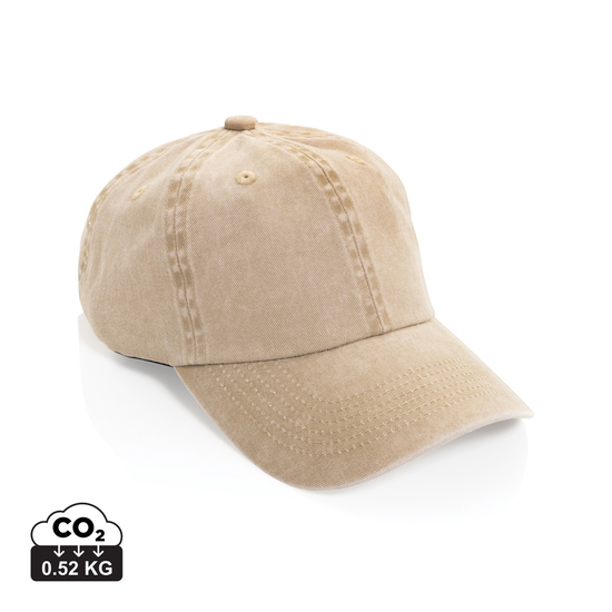 BEAU AWARE™ Washed 6-Panel Kappe aus 270gr/m² Baumwolltwill