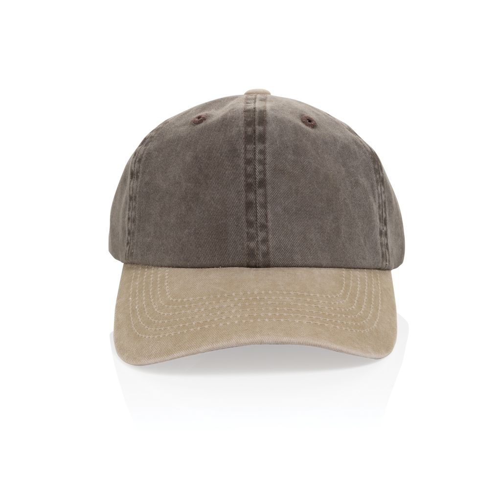 BEAU AWARE™ Two-Tone 6-Panel-Cap aus washed Cotton-Twill