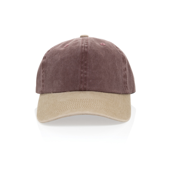 BEAU AWARE™ Two-Tone 6-Panel-Cap aus washed Cotton-Twill