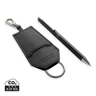 Swiss Peak Tula RCS-zertif. rPET-PU-Key-Chain- & Stift-Set