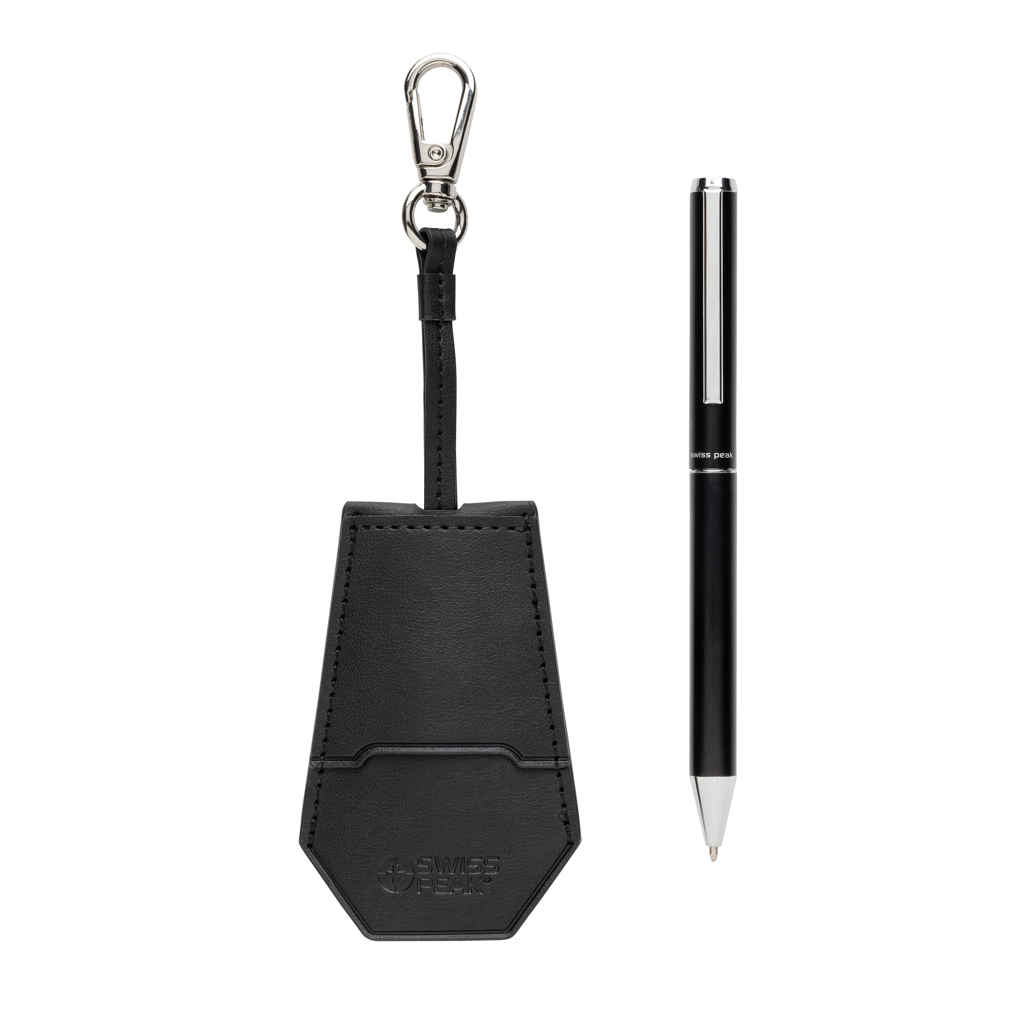 Swiss Peak Tula RCS-zertif. rPET-PU-Key-Chain- & Stift-Set