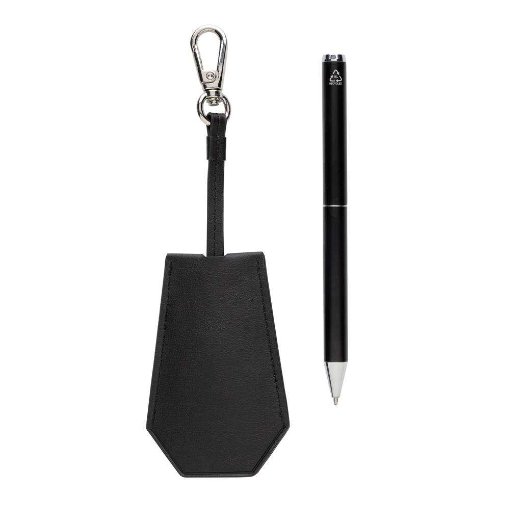 Swiss Peak Tula RCS-zertif. rPET-PU-Key-Chain- & Stift-Set