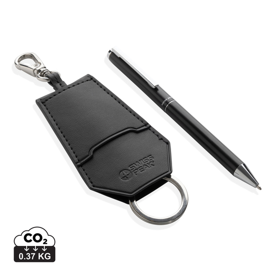Swiss Peak Tula RCS-zertif. rPET-PU-Key-Chain- & Stift-Set