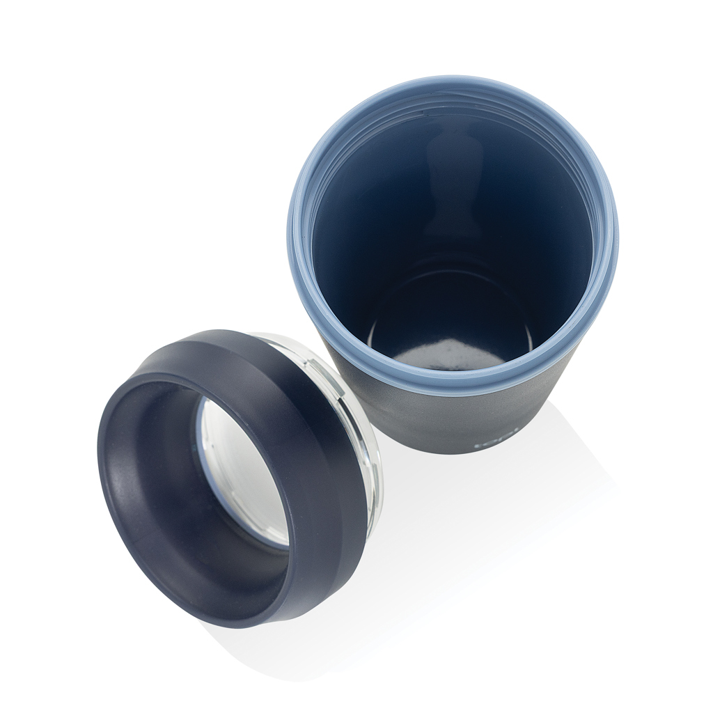 Topl-Becher aus rec. Kunststoff mit 360-Grad-Deckel 354ml