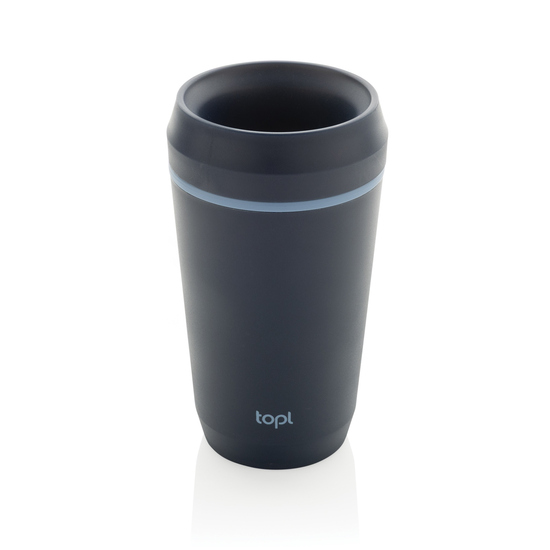 Topl-Becher aus rec. Kunststoff mit 360-Grad-Deckel 354ml