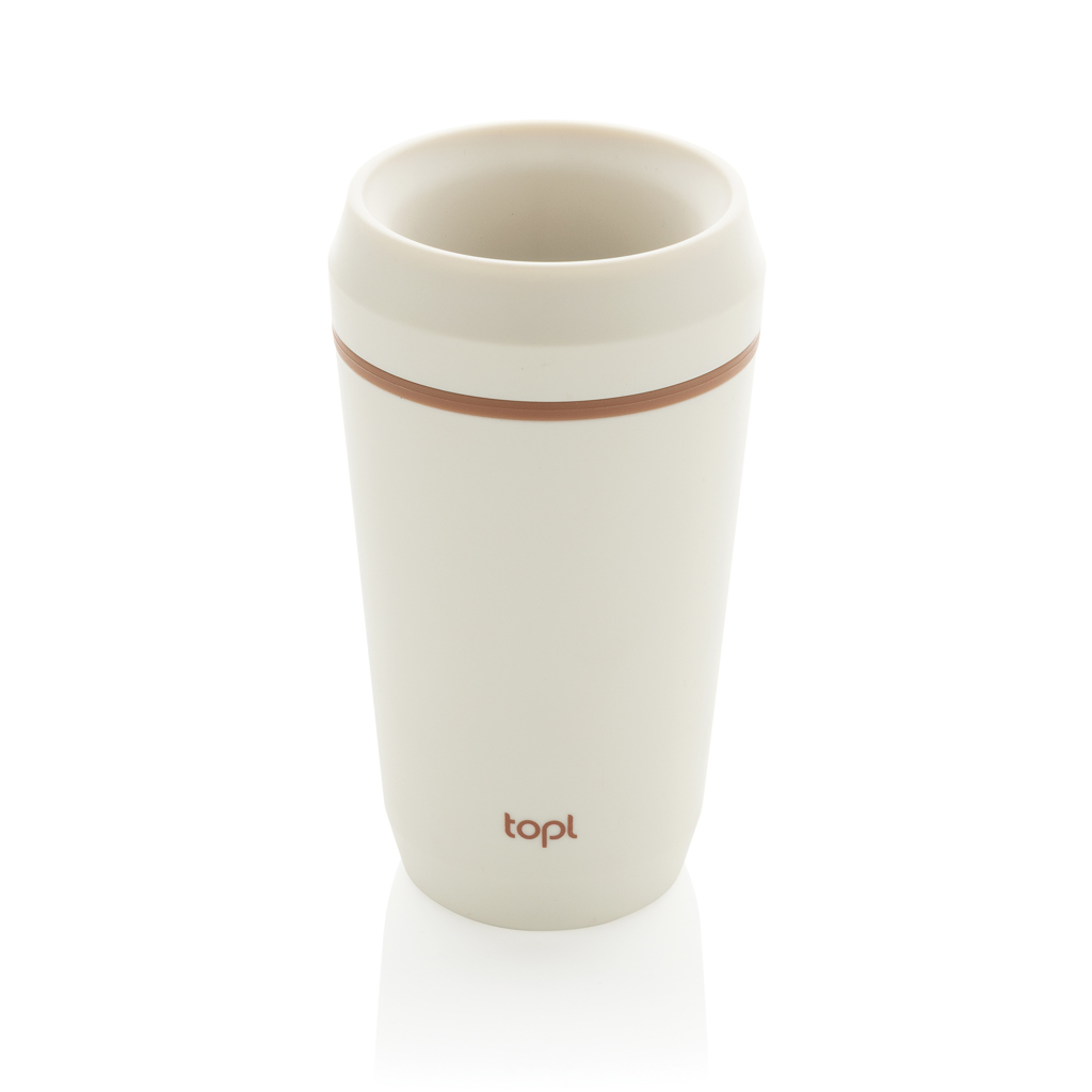 Topl-Becher aus rec. Kunststoff mit 360-Grad-Deckel 354ml