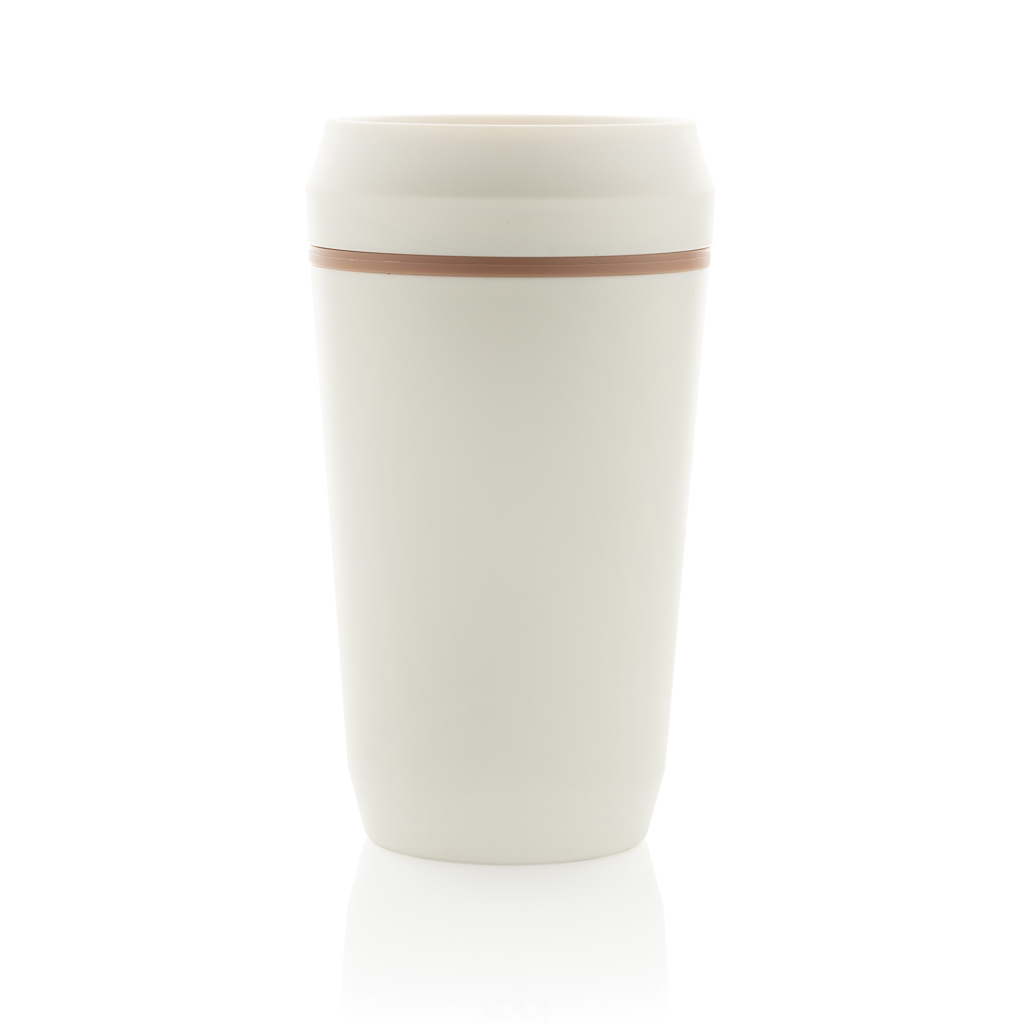 Topl-Becher aus rec. Kunststoff mit 360-Grad-Deckel 354ml