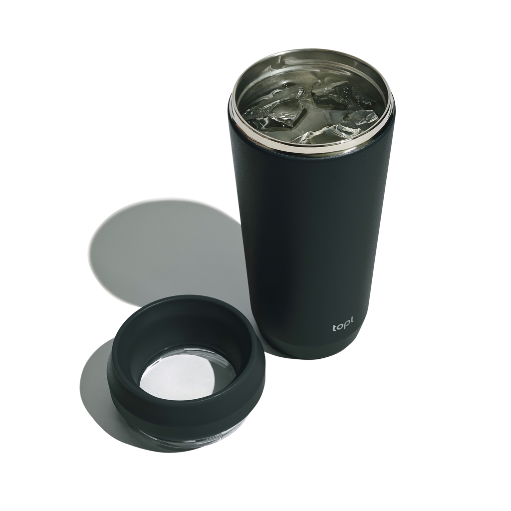 Topl-Trinkbecher aus rec. Stahl mit 360-Grad-Deckel 354ml
