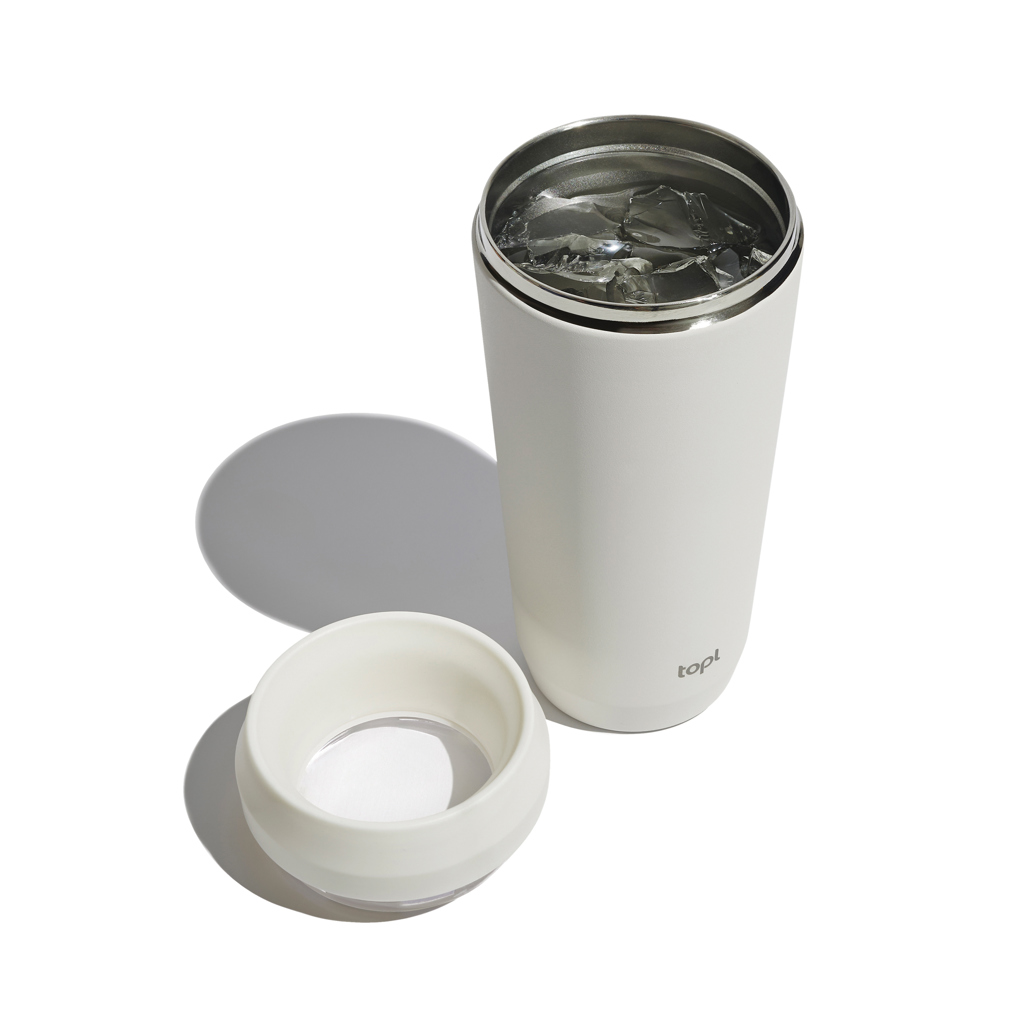 Topl-Trinkbecher aus rec. Stahl mit 360-Grad-Deckel 354ml