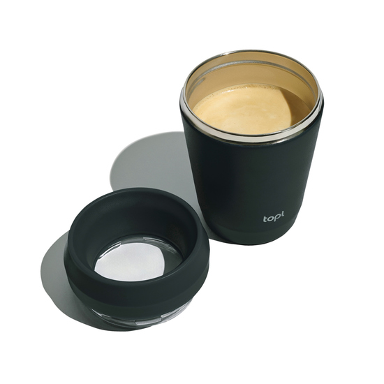 Topl-Trinkbecher aus rec. Stahl mit 360-Grad-Deckel 236ml