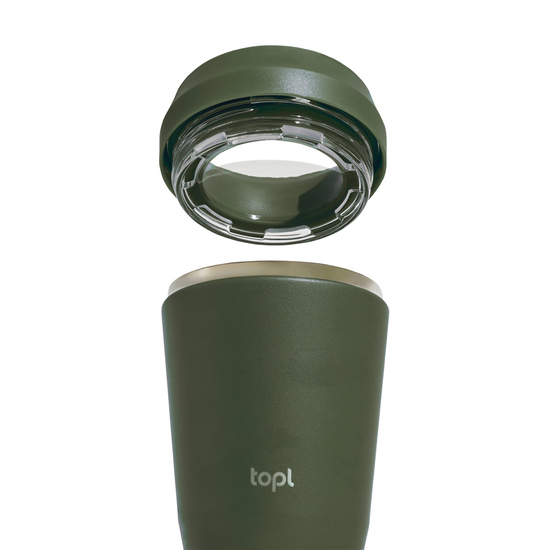 Topl-Trinkbecher aus rec. Stahl mit 360-Grad-Deckel 236ml