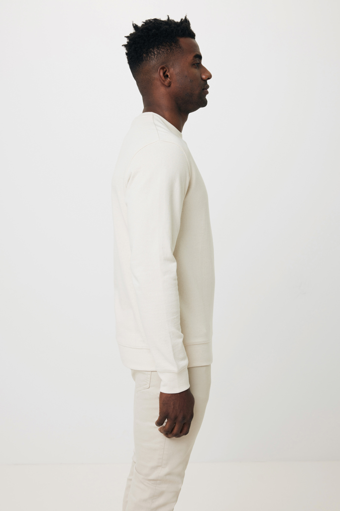 IQONIQ Denali ungefärbt. Rundhals-Sweater aus recycelter BW