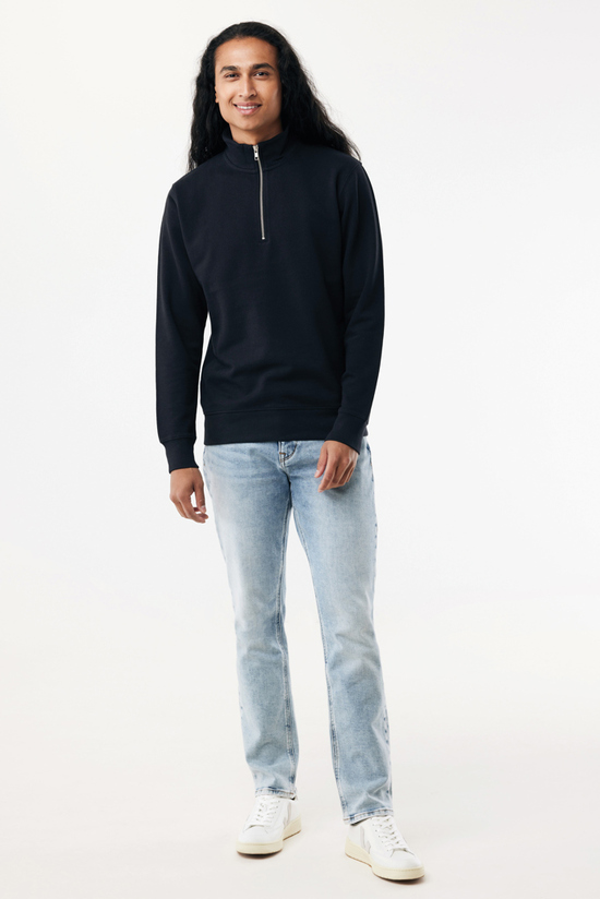 IQONIQ Elgon Quarter-Zip-Sweater aus rec. Baumwolle