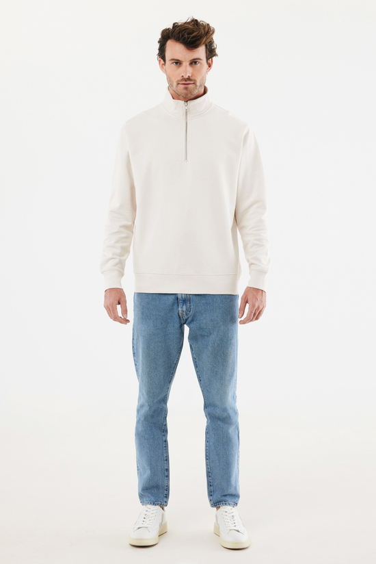 IQONIQ Elgon Quarter-Zip-Sweater aus rec. Baumwolle