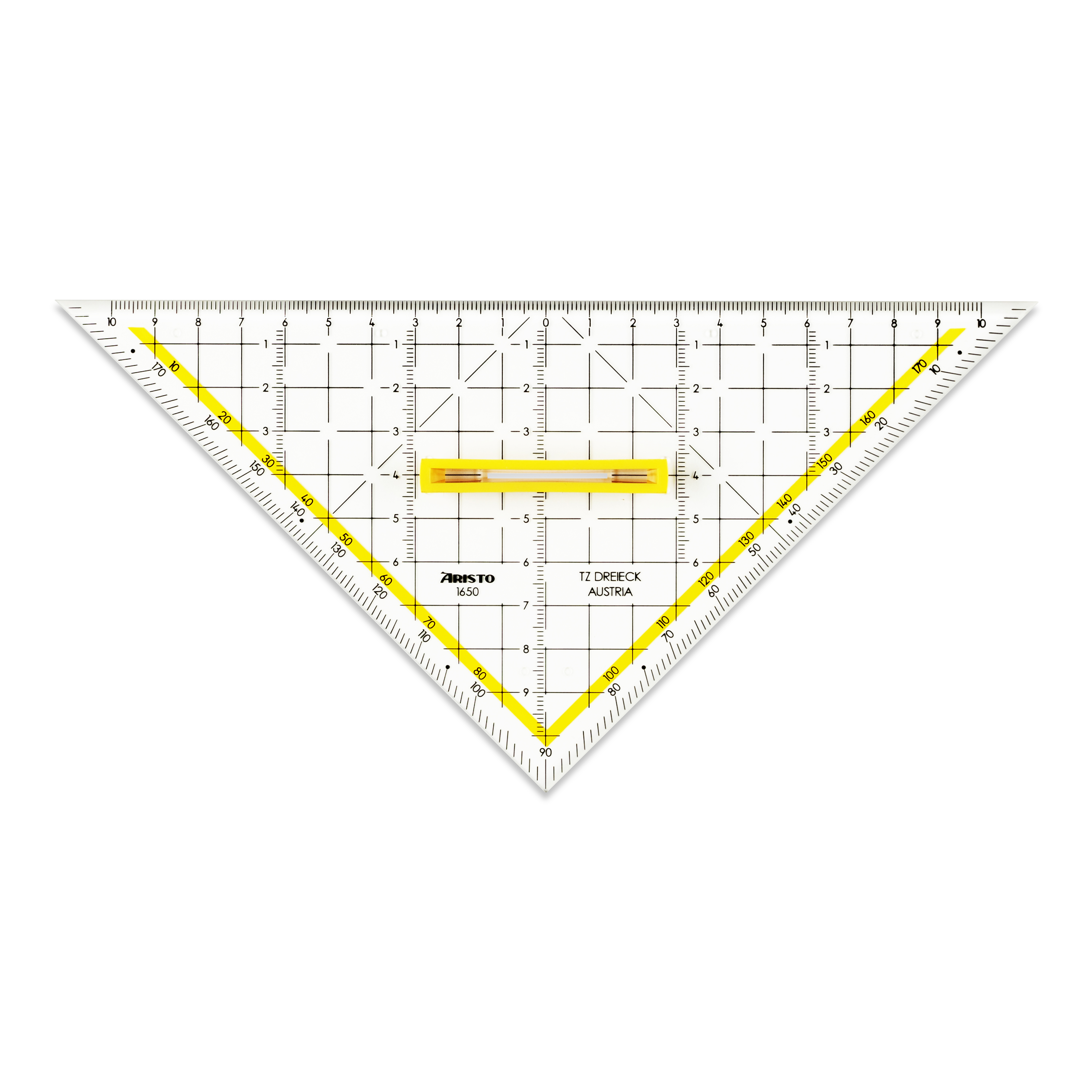 TZ-Dreieck 22.5 cm, mit Tuschenoppen, Griff, Facette