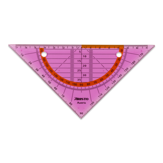 Flex Geometrie Dreieck, 16 cm, neonpink