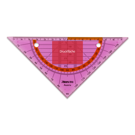 Flex Geometrie Dreieck, 16 cm, neonpink