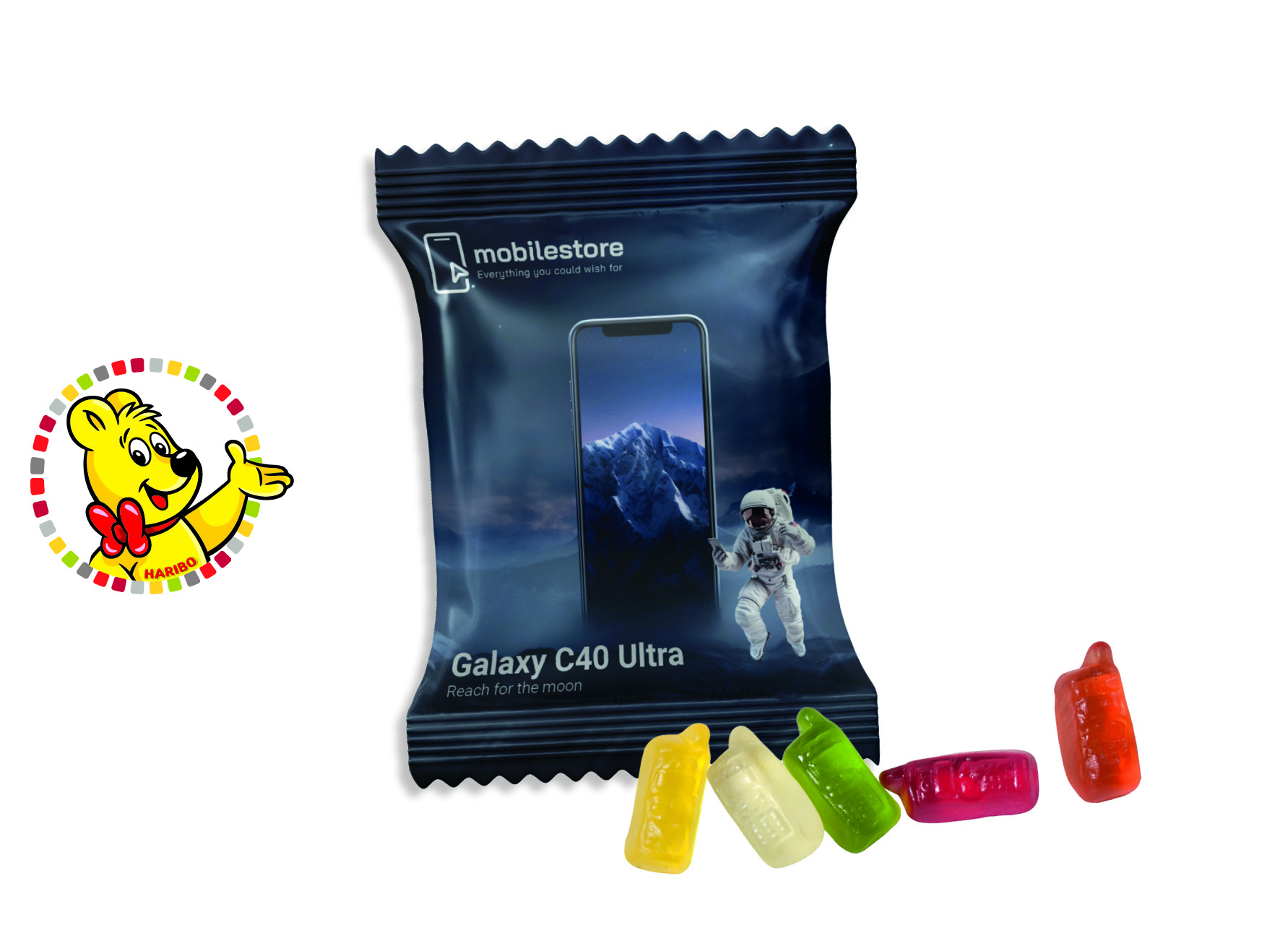HARIBO Standardformen Werbetüte, Inhalt: HARIBO Handys - ca. 15 g