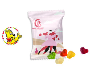 HARIBO Standardformen Werbetüte, Inhalt: HARIBO Herzen bunt gemischt - ca. 15 g