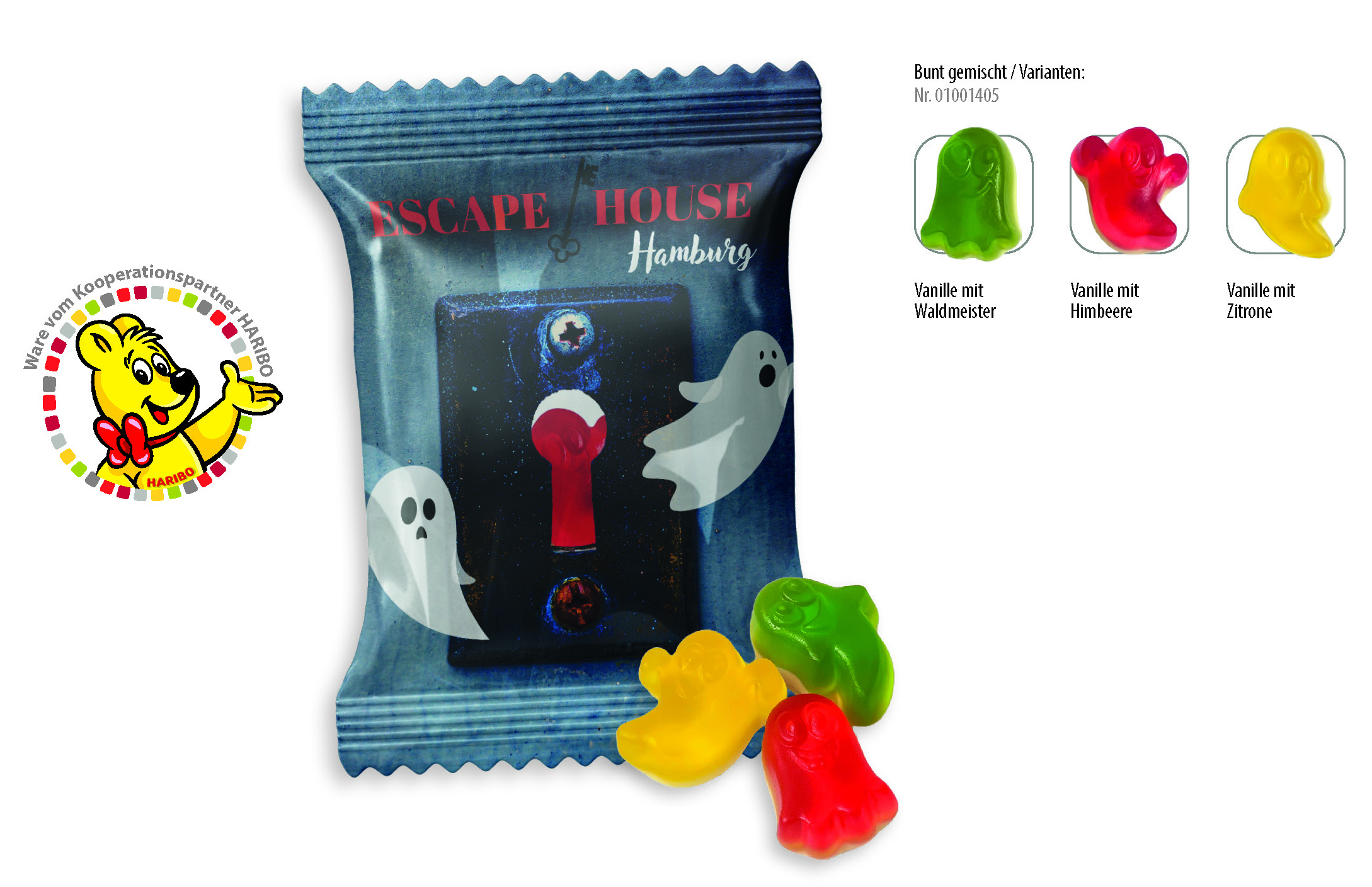 HARIBO Wackelgeister Werbetüte, Inhalt: HARIBO Wackelgeister