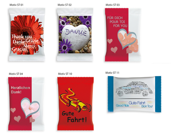 HARIBO Werbetüte Standardmotiv, Inhalt: HARIBO Herzen sortenrein