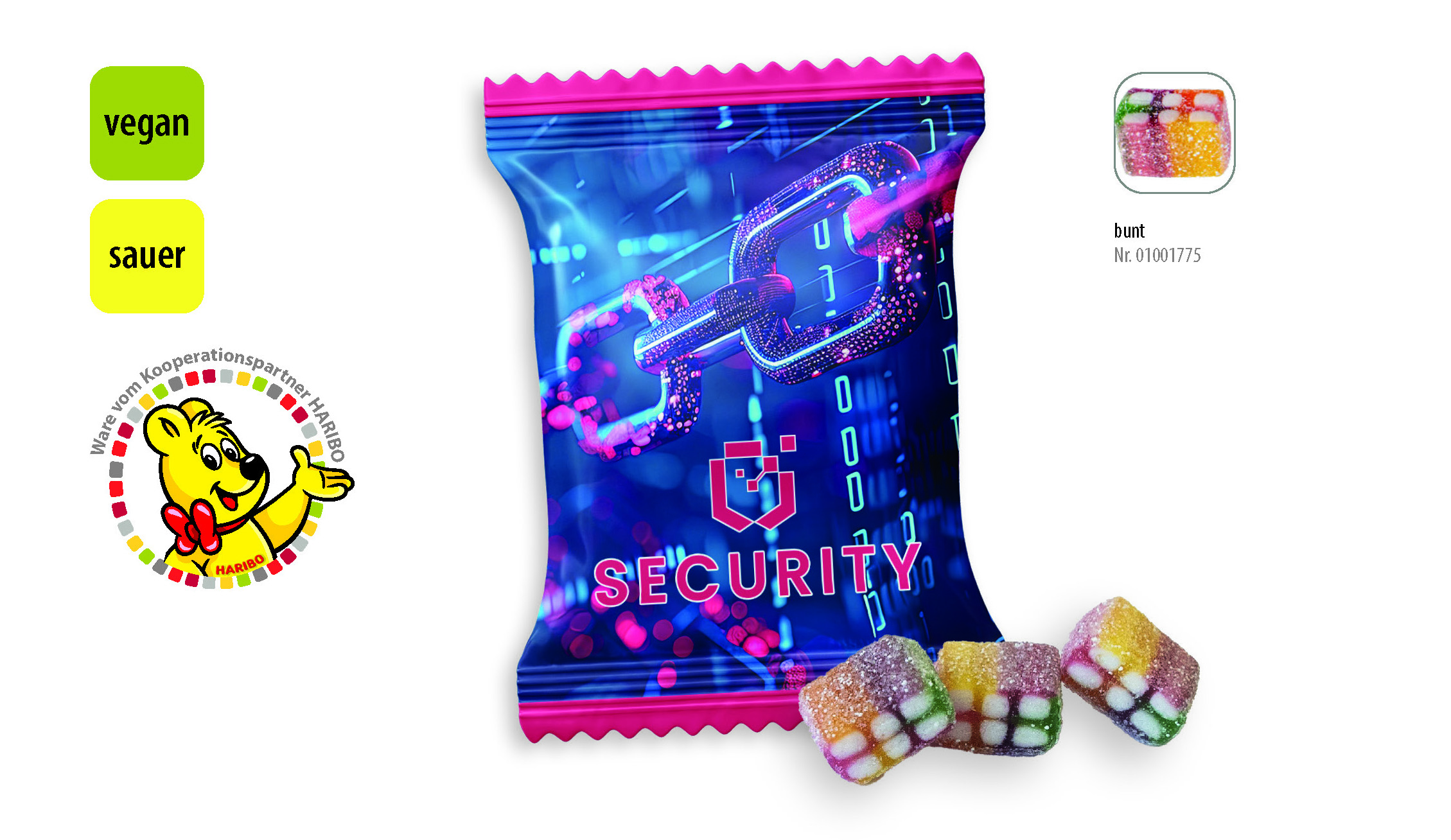 HARIBO Pixel Werbetüte, Inhalt: HARIBO Pixel vegan