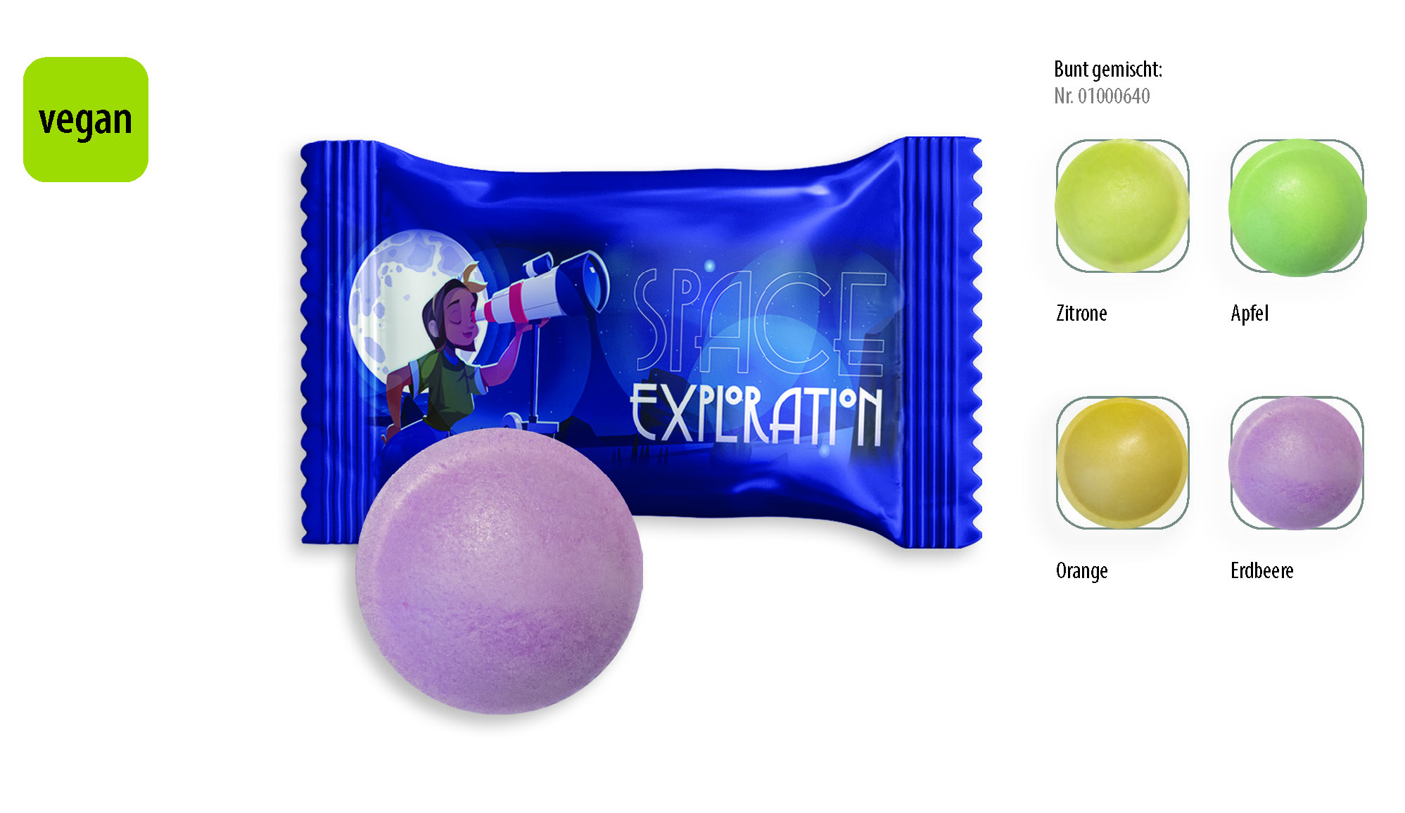 Brause Flummi Werbetüte, Inhalt: Brause Flummi