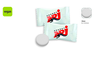 Traubenzucker Rund Flowpack, Inhalt: Traubenzucker Rund Zitrone vegan